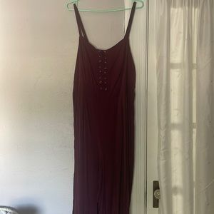 Burgundy jumpsuit